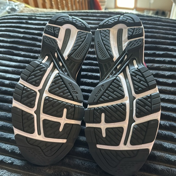 Womens Asics Dynamic Duomax Athletic Shies Black/Pink/Blue 9 EUC WORN ONCE - Picture 4 of 4